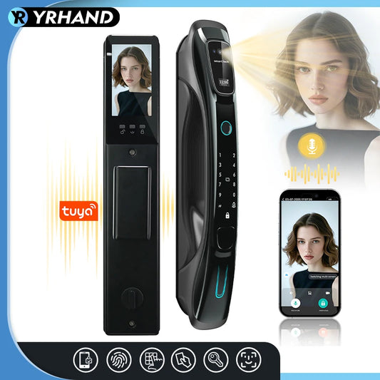 Serrure Connectée Bio-Futur v1 : Reconnaissance Faciale 3D & Paume de Main – Sécurité Absolue sans Clé