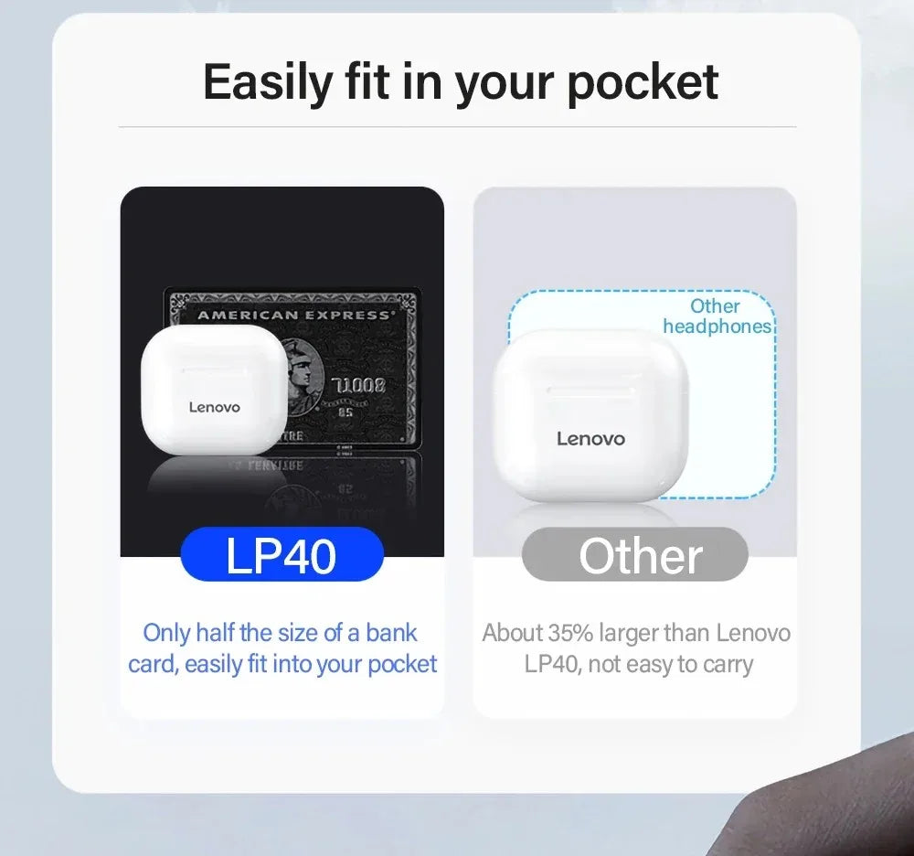 LP40 NEW Bluetooth V5.0 Earphones Anti-sweat Lightweight Headphones Compatible With Smart Phone Laptop Computer Earbuds