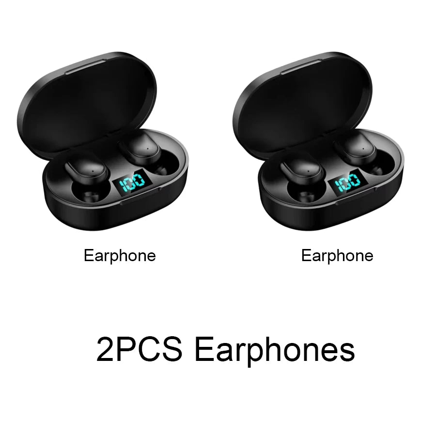E6S TWS Bluetooth Earphones Wireless Bluetooth Headset Noise Cancelling Headsets With Microphone Headphones For Xiaomi iphone
