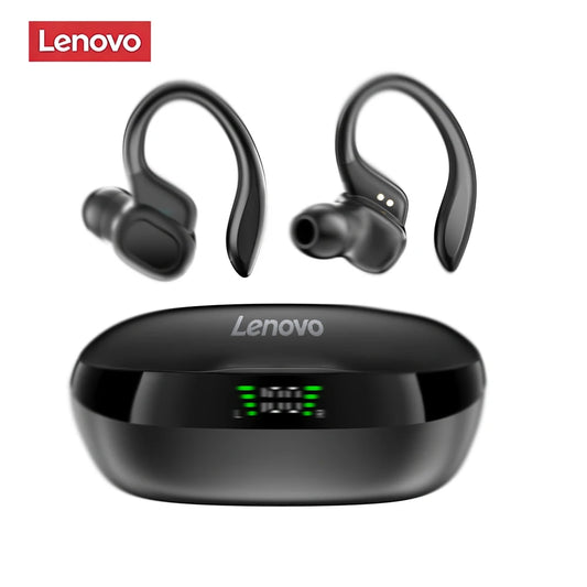 Lenovo Open-back Wireless Bluetooth Headphone Earhook Design Noise Cancelling Waterproof Headphone Low Latency High Quality
