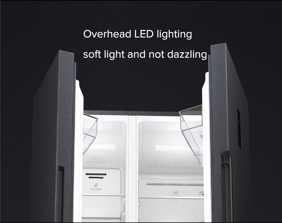 501L Side-by-Side Refrigerator - Smart 2-Door Fridge with App Control (36dB Ultra-Quiet Operation, Energy Saving）