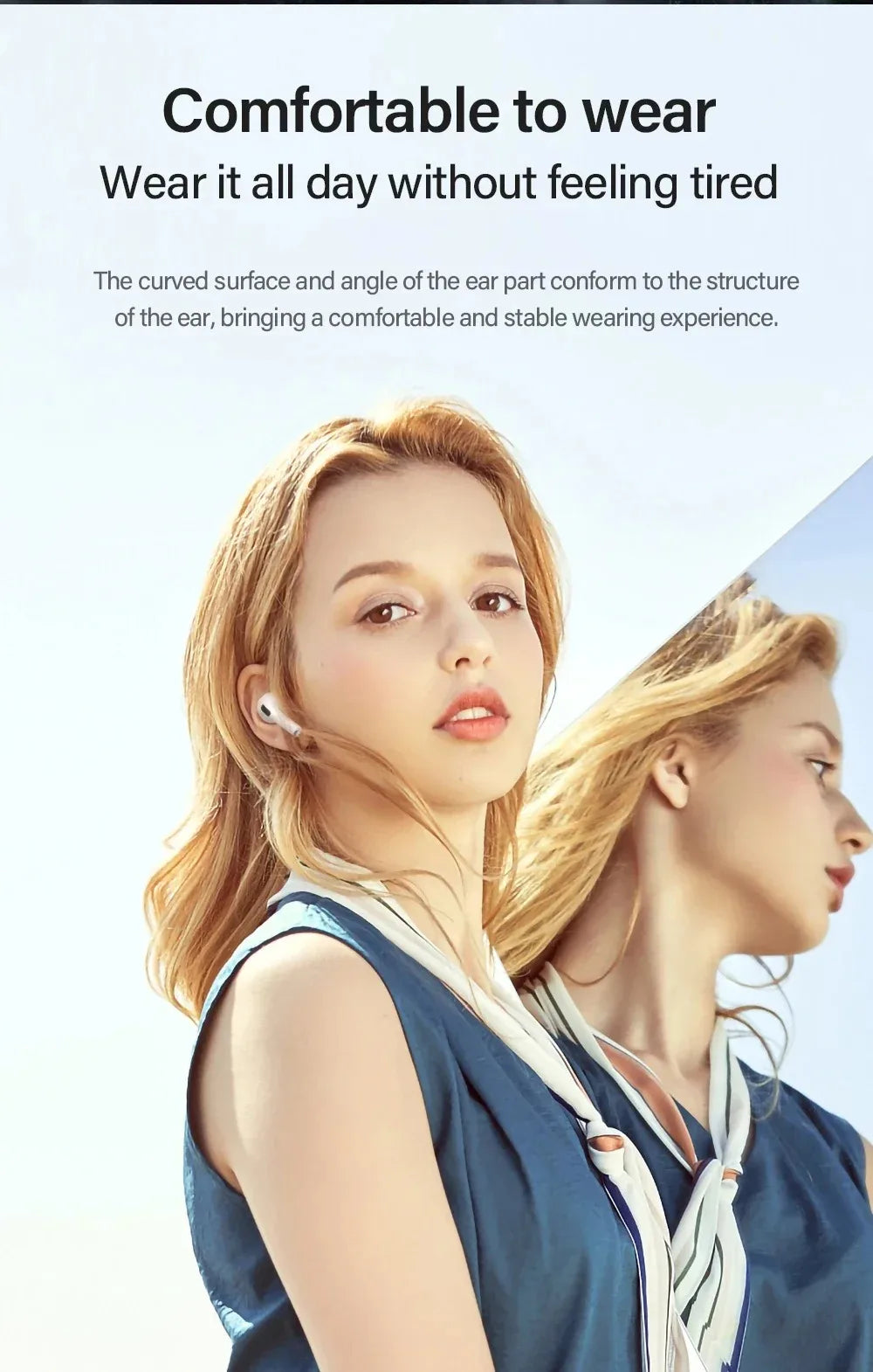 LP40 NEW Bluetooth V5.0 Earphones Anti-sweat Lightweight Headphones Compatible With Smart Phone Laptop Computer Earbuds